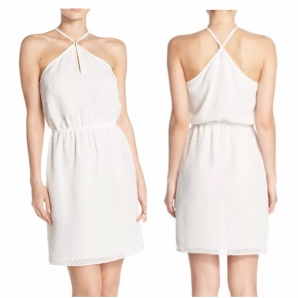 Ali & Jay Never Worn White Chevron Dress, Size L